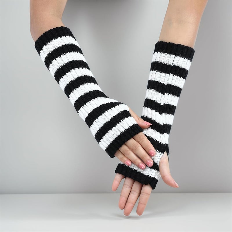 Insdark Goth Arm Warmers Y2k Women Rave Cute Fashion Punk Japanese Winter Grunge - Image 5